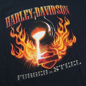 VINTAGE ヴィンテージ Harley-Davidson ハーレーダビッドソン Orange Flame LS Tee ロンT 黒 Size 【XL】 【中古品-良い】 20827812