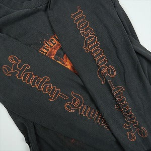 VINTAGE ヴィンテージ Harley-Davidson ハーレーダビッドソン Skull Red Flame LS Tee ロンT 黒 Size 【XL】 【中古品-良い】 20827813