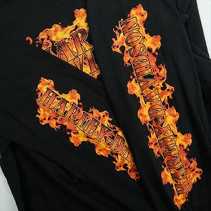 VINTAGE ヴィンテージ Harley-Davidson ハーレーダビッドソン Orange Flame LS Tee ロンT 黒 Size 【XL】 【中古品-良い】 20827815