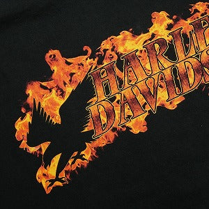 VINTAGE ヴィンテージ Harley-Davidson ハーレーダビッドソン Orange Flame LS Tee ロンT 黒 Size 【XL】 【中古品-良い】 20827815