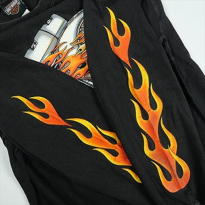 VINTAGE ヴィンテージ Harley-Davidson ハーレーダビッドソン Engine Flame LS Tee ロンT 黒 Size 【L】 【中古品-良い】 20827817