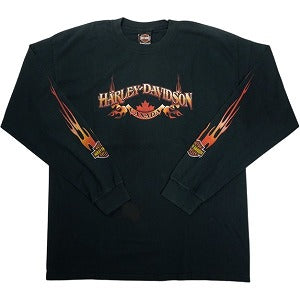 VINTAGE ヴィンテージ Harley-Davidson ハーレーダビッドソン Canada Logo LS Tee ロンT 黒 Size 【XL】 【中古品-良い】 20827822