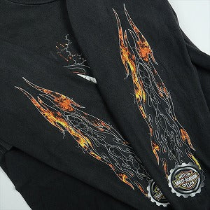 VINTAGE ヴィンテージ Harley-Davidson ハーレーダビッドソン Black Flame LS Tee ロンT 黒 Size 【L】 【中古品-良い】 20827823
