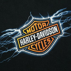 VINTAGE ヴィンテージ Harley-Davidson ハーレーダビッドソン Lightning Thunder Logo LS Tee ロンT 黒 Size 【XL】 【中古品-良い】 20827824