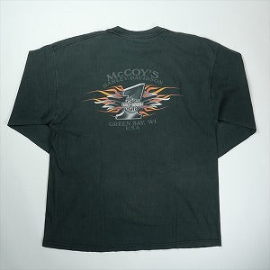 VINTAGE ヴィンテージ Harley-Davidson ハーレーダビッドソン Skull Red Flame Logo LS Tee ロンT 黒 Size 【XL】 【中古品-良い】 20827825