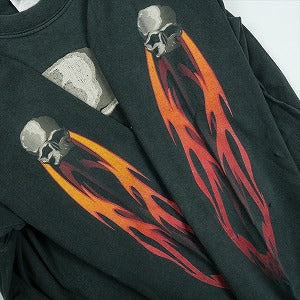 VINTAGE ヴィンテージ Harley-Davidson ハーレーダビッドソン Skull Red Flame Logo LS Tee ロンT 黒 Size 【XL】 【中古品-良い】 20827825