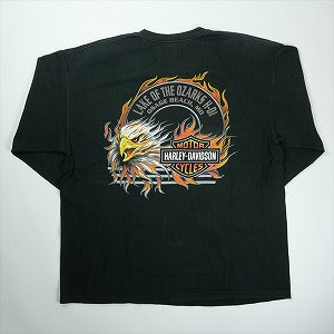 VINTAGE ヴィンテージ Harley-Davidson ハーレーダビッドソン Skull Red Flame Logo LS Tee ロンT 黒 Size 【XL】 【中古品-良い】 20827826