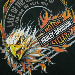 VINTAGE ヴィンテージ Harley-Davidson ハーレーダビッドソン Skull Red Flame Logo LS Tee ロンT 黒 Size 【XL】 【中古品-良い】 20827826