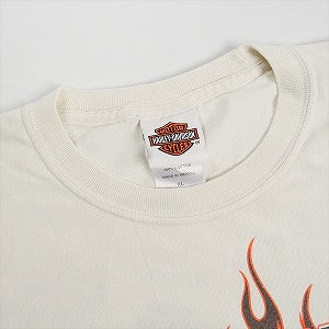 VINTAGE ヴィンテージ Harley-Davidson ハーレーダビッドソン Flame Logo LS Tee ロンT 白 Size 【XL】 【中古品-良い】 20827829