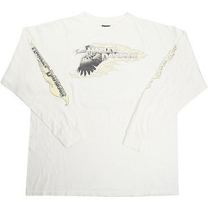 VINTAGE ヴィンテージ Harley-Davidson ハーレーダビッドソン Eagle Yellow Flame Logo LS Tee ロンT 白 Size 【XL】 【中古品-良い】 20827830
