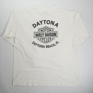 VINTAGE ヴィンテージ Harley-Davidson ハーレーダビッドソン Eagle Yellow Flame Logo LS Tee ロンT 白 Size 【XL】 【中古品-良い】 20827830