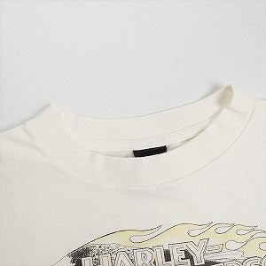 VINTAGE ヴィンテージ Harley-Davidson ハーレーダビッドソン Eagle Yellow Flame Logo LS Tee ロンT 白 Size 【XL】 【中古品-良い】 20827830
