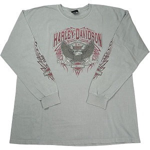 VINTAGE ヴィンテージ Harley-Davidson ハーレーダビッドソン Eagle Logo LS Tee ロンT 灰 Size 【XL】 【中古品-良い】 20827832