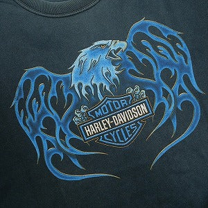 VINTAGE ヴィンテージ Harley-Davidson ハーレーダビッドソン Eagle Blue Flame Tee Tシャツ 黒 Size 【XL相当】 【中古品-良い】 20827836