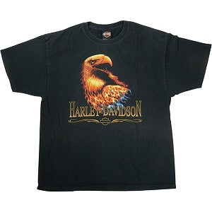 VINTAGE ヴィンテージ Harley-Davidson ハーレーダビッドソン Eagle Logo Red Flame Tee Tシャツ 黒 Size 【XL】 【中古品-良い】 20827838