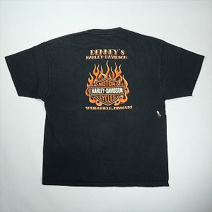 VINTAGE ヴィンテージ Harley-Davidson ハーレーダビッドソン Eagle Logo Red Flame Tee Tシャツ 黒 Size 【XL】 【中古品-良い】 20827838