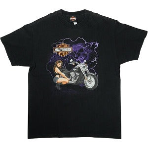 VINTAGE ヴィンテージ Harley-Davidson ハーレーダビッドソン Lady & Skull Logo Tee Tシャツ 黒 Size 【L】 【中古品-良い】 20827841