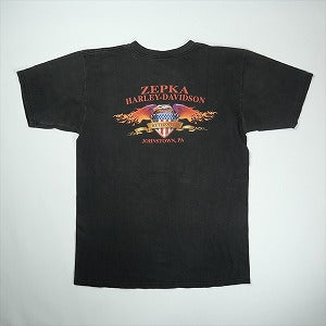 VINTAGE ヴィンテージ Harley-Davidson ハーレーダビッドソン Motorcycle Flame Wing Logo Tee Tシャツ 黒 Size 【L】 【中古品-良い】 20827844