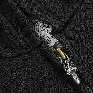 CHROME HEARTS クロム・ハーツ SCROLL THERMAL ZIP HOODIE BLACK ジップパーカー オールド 黒 Size 【L】 【中古品-良い】 20828136