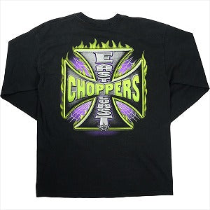 VINTAGE ヴィンテージ East Coast Choppers イーストコーストチョッパーズ Spider Web Iron Cross LS Tee ロンT 黒 Size 【L相当】 【中古品-良い】 20828149