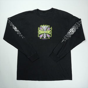 VINTAGE ヴィンテージ East Coast Choppers イーストコーストチョッパーズ Spider Web Iron Cross LS Tee ロンT 黒 Size 【L相当】 【中古品-良い】 20828149