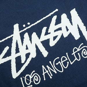 STUSSY ステューシー STOCK LOS ANGELES TEE NAVY  LA限定Tシャツ 紺 Size 【XL】 【新古品・未使用品】 20828398