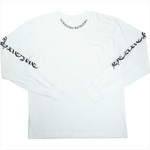 CHROME HEARTS クロム・ハーツ NECK LOGO LS POCKET TEE WHITE ロンT
