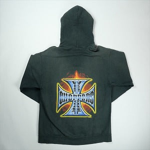 VINTAGE ヴィンテージ West Coast Choppers ウェストコーストチョッパーズ Flame Iron Cross Hoodie パーカー 黒 Size 【M】 【中古品-良い】 20828404