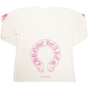CHROME HEARTS クロム・ハーツ HORSESHOE L/S TEE WHITE/PINK ロンT 白 Size 【XL】 【新古品・未使用品】 20828494