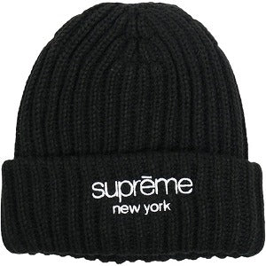 SUPREME シュプリーム 25FW Chunky Rib Classic Logo Beanie Black ビーニー 黒 Size 【フリー】 【新古品・未使用品】 20828537