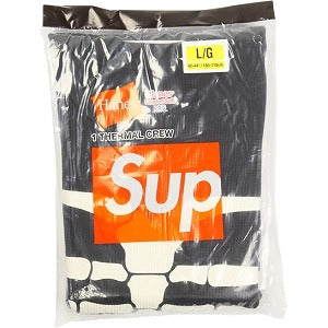 SUPREME シュプリーム ×Hanes 25FW Bones Thermal Crew Black サーマルロンT 黒 Size 【L】 【新古品・未使用品】 20828544