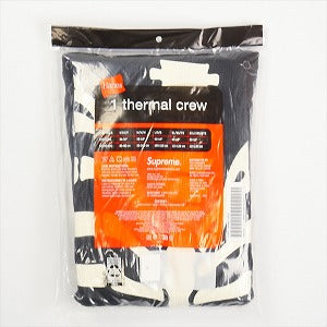 SUPREME シュプリーム ×Hanes 25FW Bones Thermal Crew Black サーマルロンT 黒 Size 【L】 【新古品・未使用品】 20828544