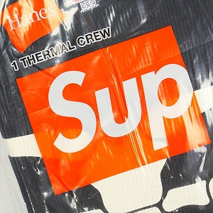 SUPREME シュプリーム ×Hanes 25FW Bones Thermal Crew Black サーマルロンT 黒 Size 【L】 【新古品・未使用品】 20828544