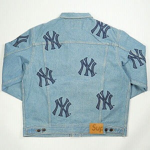 SUPREME シュプリーム ×New York Yankees 21AW Denim Trucker Jacket Washed Blue デニムジャケット インディゴ Size 【XL】 【新古品・未使用品】 20828638