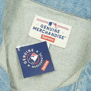 SUPREME シュプリーム ×New York Yankees 21AW Denim Trucker Jacket Washed Blue デニムジャケット インディゴ Size 【XL】 【新古品・未使用品】 20828638