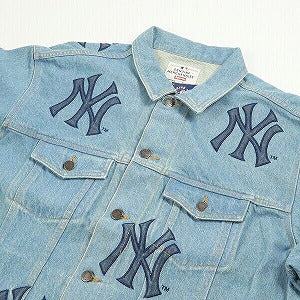 SUPREME シュプリーム ×New York Yankees 21AW Denim Trucker Jacket Washed Blue デニムジャケット インディゴ Size 【XL】 【新古品・未使用品】 20828638