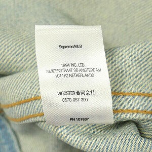 SUPREME シュプリーム ×New York Yankees 21AW Denim Trucker Jacket Washed Blue デニムジャケット インディゴ Size 【XL】 【新古品・未使用品】 20828638