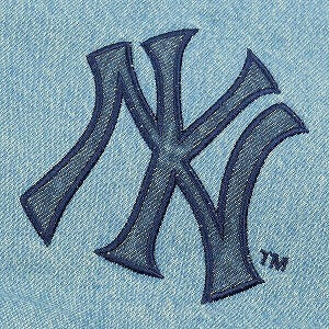 SUPREME シュプリーム ×New York Yankees 21AW Denim Trucker Jacket Washed Blue デニムジャケット インディゴ Size 【XL】 【新古品・未使用品】 20828638