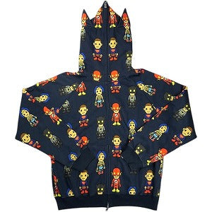 A BATHING APE ア ベイシング エイプ ×DC COMICS Full Zip Hoodie Navy ジップパーカー 紺 Size 【M】 【中古品-非常に良い】 20828657