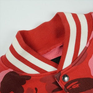 A BATHING APE ア ベイシング エイプ Rope Logo Sweat Varcitiy Jacket Red スウェットジャケット 赤 Size 【M】 【中古品-可】 20828658