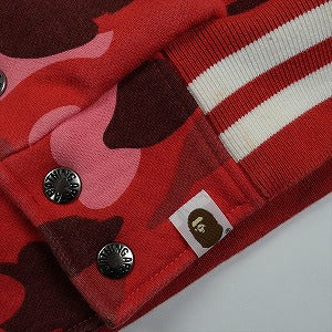 A BATHING APE ア ベイシング エイプ Rope Logo Sweat Varcitiy Jacket Red スウェットジャケット 赤 Size 【M】 【中古品-可】 20828658