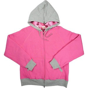A BATHING APE ア ベイシング エイプ Thermal Lined Zip Hoodie Pink ジップパーカー ピンク Size 【S】 【中古品-可】 20828659