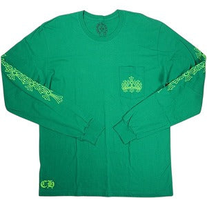 CHROME HEARTS クロム・ハーツ CEMETERY CROSS LS TEE GREEN ロンT 緑