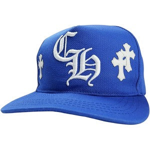 CHROME HEARTS クロム・ハーツ HAT 5 PANEL CAP BSBL CBLT BLUE/WHITE クロスパッチ付きベースボールキャップ 青 Size 【フリー】 【中古品-良い】 20828692