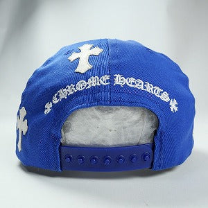 CHROME HEARTS クロム・ハーツ HAT 5 PANEL CAP BSBL CBLT BLUE/WHITE クロスパッチ付きベースボールキャップ 青 Size 【フリー】 【中古品-良い】 20828692