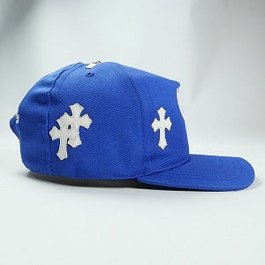CHROME HEARTS クロム・ハーツ HAT 5 PANEL CAP BSBL CBLT BLUE/WHITE クロスパッチ付きベースボールキャップ 青 Size 【フリー】 【中古品-良い】 20828692