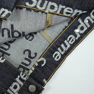 SUPREME シュプリーム 25FW Jacquard Logos Denim Trucker Jacket Rigit Indigo ジャケット インディゴ Size 【M】 【新古品・未使用品】 20828794