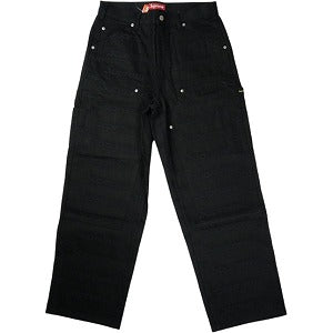 SUPREME シュプリーム 25FW Jacquard Logos Double Knee Denim Painter Jean Black デニムパンツ 黒 Size 【W32】 【新古品・未使用品】 20828798