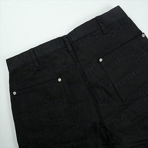 SUPREME シュプリーム 25FW Jacquard Logos Double Knee Denim Painter Jean Black デニムパンツ 黒 Size 【W32】 【新古品・未使用品】 20828798