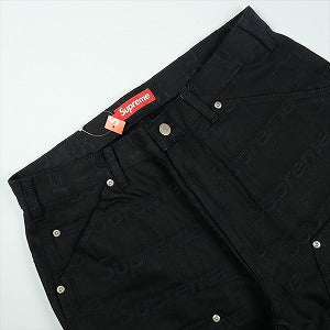 SUPREME シュプリーム 25FW Jacquard Logos Double Knee Denim Painter Jean Black デニムパンツ 黒 Size 【W32】 【新古品・未使用品】 20828798